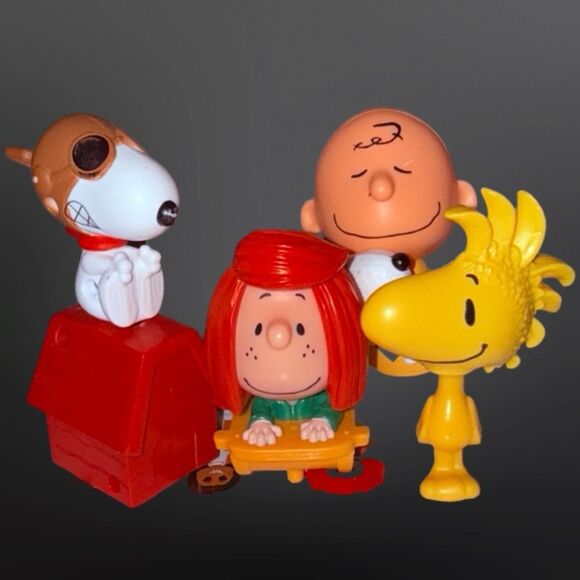4 McDonald's Happy Meal Peanuts Movie Toys Snoopy Peppermint Patty Woodstock B20 - Picture 2 of 9